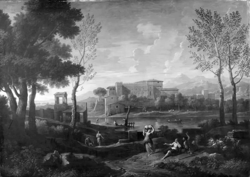 Paesaggio romano con il Tevere e il Casino Belvedere - Statens Museum for Kunst